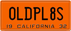 buy vintage California license plates