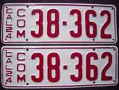 1924 California Truck License Plates