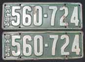 1924 California License Plates
