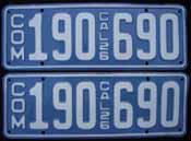 1926 California Truck License Plates