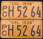 1938 California Truck License Plates