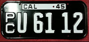 1945 California Truck License Plate