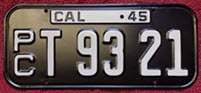 1945 California Truck License Plate