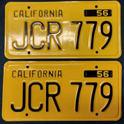 1956 California License Plates
