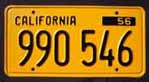 1956 California Trailer License Plate