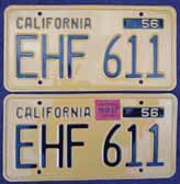 1957 California License Plates