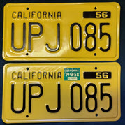 1958 California License Plates