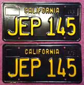 1963 Route 66 license plates