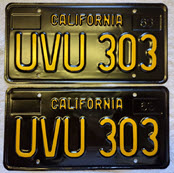1963 VW license plates