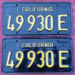 1963 California Truck License Plates