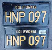 1964 license Plates
