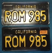 1965 license Plates