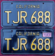 1968 California license plates
