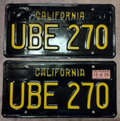 1968 California license plates