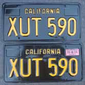 1968 California license plates