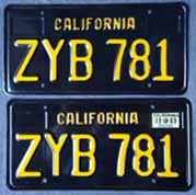1969 License Plates