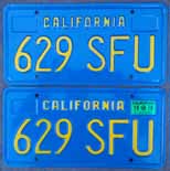 1978 California License Plates
