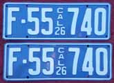 1926 California License Plates