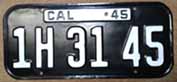 1945 California License Plates