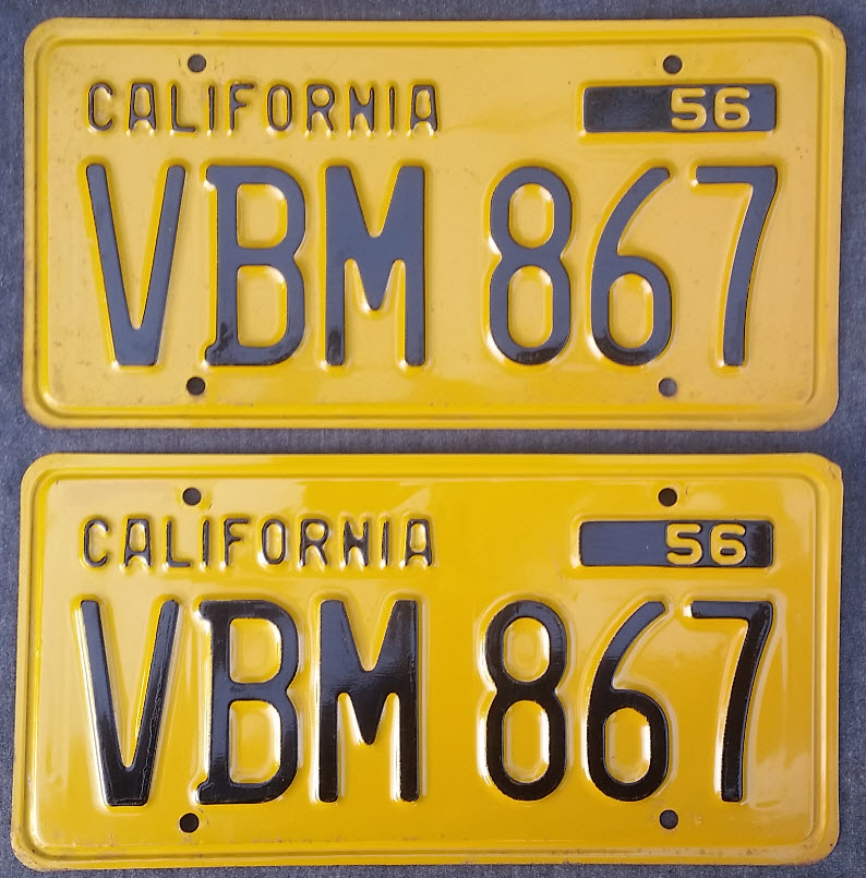Vintage Antique Classic Car Automobile California Vintage License